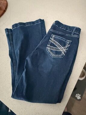 Ariat Dark Blue Boot Cut Jeans with Embroidered Back Pocket